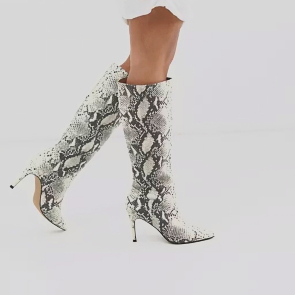 NWT Steve Madden Kinga Embossed Knee High Boots